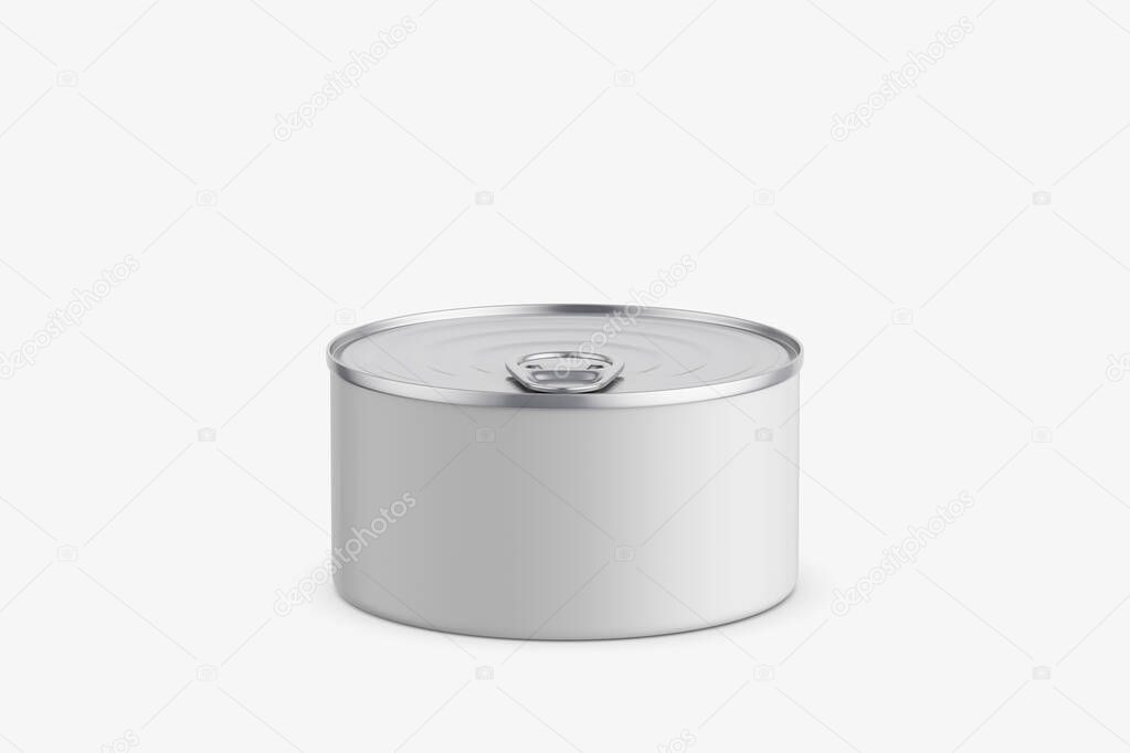 Food Tin Can Mockup 3D Rendering