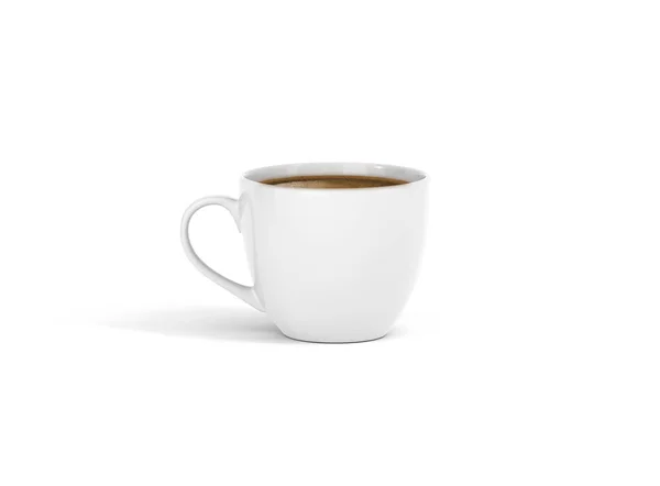 咖啡杯模拟3D白底渲染 — 图库照片