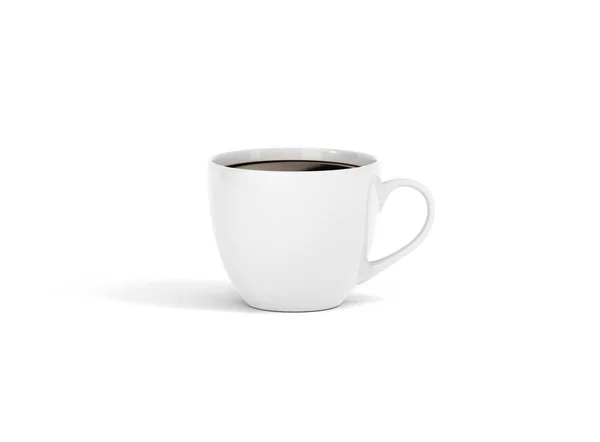 Kaffeetasse Mockup Rendering Auf Weißem Hintergrund — Stockfoto