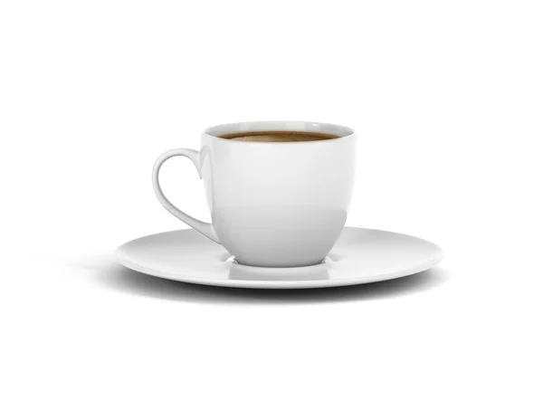 Kaffeetasse Mockup Rendering Auf Weißem Hintergrund — Stockfoto
