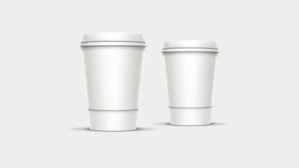 用于品牌3D渲染的咖啡杯模型 — 图库照片