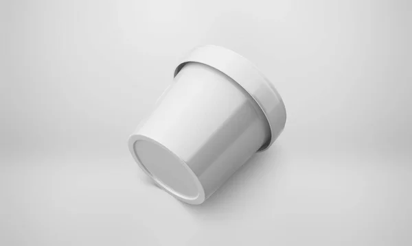 Ice Cream Cup Mockup Rendering — 스톡 사진
