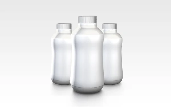 Joghurt Csomagolás Mockup Renderelés — Stock Fotó