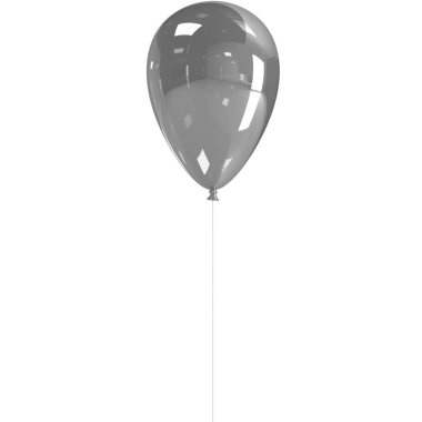 Beyaz Arkaplanda 3D Balon Görüntüleme