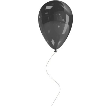 Beyaz Arkaplanda 3D Balon Görüntüleme