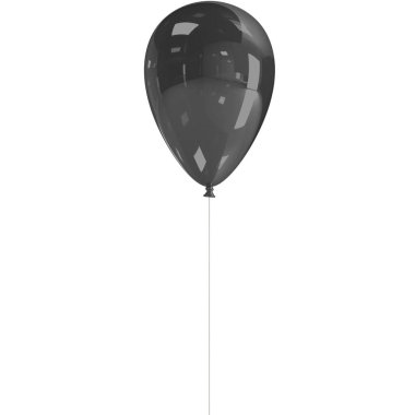Beyaz Arkaplanda 3D Balon Görüntüleme