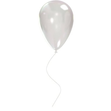 Beyaz Arkaplanda 3D Balon Görüntüleme