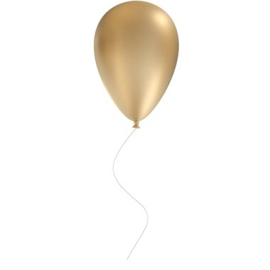 Beyaz Arkaplanda 3D Balon Görüntüleme