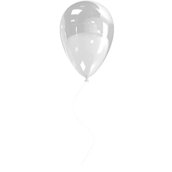 气球三维白底渲染 — 图库照片