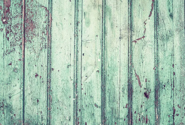 Eski rustik boyalı çatlak yeşil veya turkuaz ahşap doku