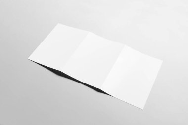 Üç Katlı Broşür Model Model A4-A5 Boyutlu Boşluk. 3B Hazırlama