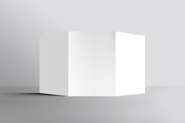 Üç Katlı Broşür Model Model A4-A5 Boyutlu Boşluk. 3B Hazırlama