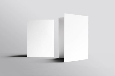 Üç Katlı Broşür Model Model A4-A5 Boyutlu Boşluk. 3B Hazırlama