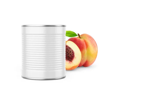 Peach Jam Tin Can Mockup Template — Fotografia de Stock