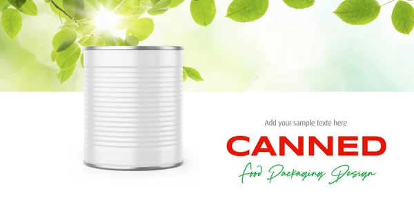 Canned Food Packaging Design Mockup — Foto de Stock