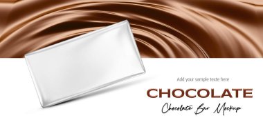Chocolate Bar Mockup on Half and Half View background