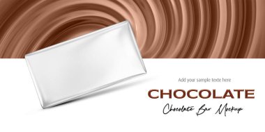 Chocolate Bar Mockup on Half and Half View background