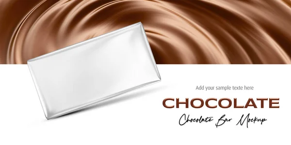 Chocolate Bar Mockup Half Half View Background — Stok Foto