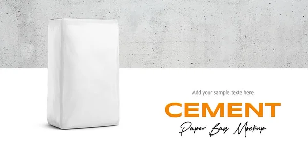 Cement Paper Bag Mockup on Half and Half View background