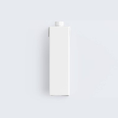 Juice Carton Box Mockup 3D Rendering