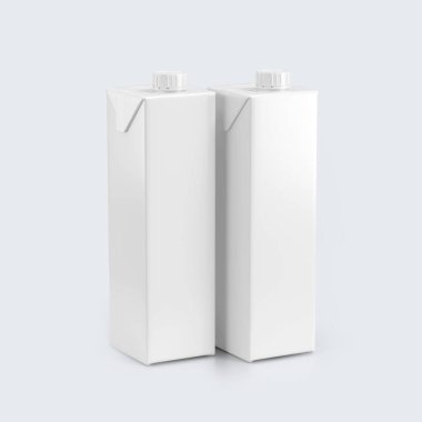 Juice Carton Box Mockup 3D Rendering