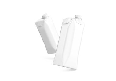 Juice Carton Box Mockup 3D Rendering