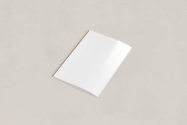 A4 Advertising Magazine, Brochure, Catalog, Mockup 3D Rendering on Beige background