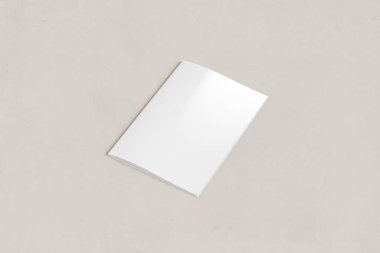 A4 Advertising Magazine, Brochure, Catalog, Mockup 3D Rendering on Beige background