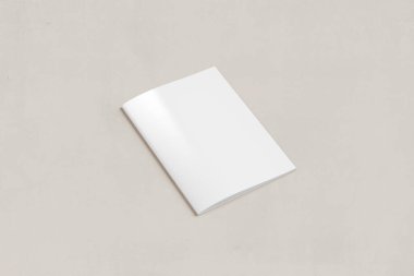 A4 Advertising Magazine, Brochure, Catalog, Mockup 3D Rendering on Beige background