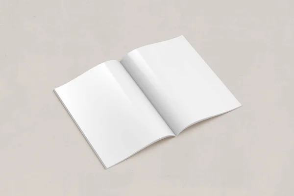 Advertising Magazine Brochure Catalog Mockup Rendering Beige Background — Foto Stock