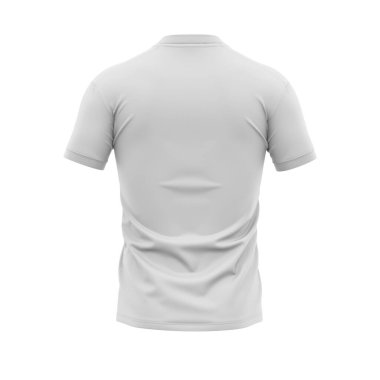 Boş Beyaz Tişörtler, Beyaz Arkaplanda 3B Yapılandırma