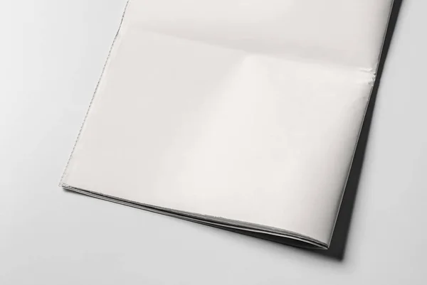 Quotidiano Pubblicità Magazine Brochure Mockup Rendering Sfondo Bianco — Foto Stock