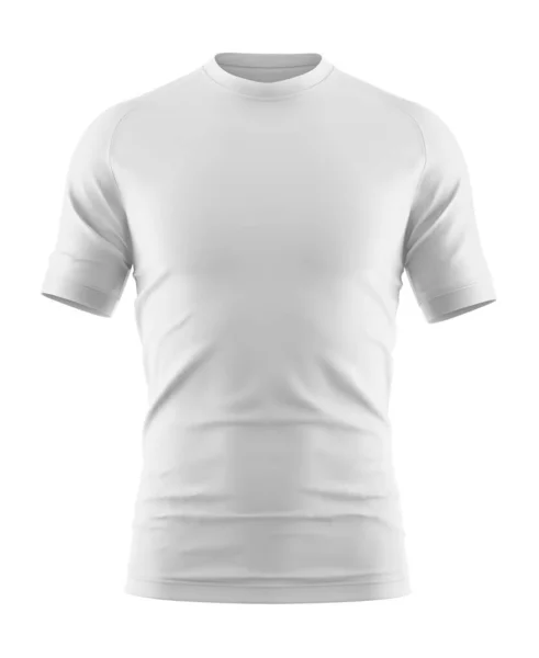 Camisetas Blancas Blanco Representación Burla Sobre Fondo Blanco — Foto de Stock