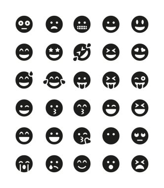 Emoji hazır. Beyaz bir arka planda izole edilmiş. Vektör illüstrasyonu