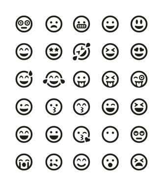 Emoji hazır. Beyaz bir arka planda izole edilmiş. Vektör illüstrasyonu