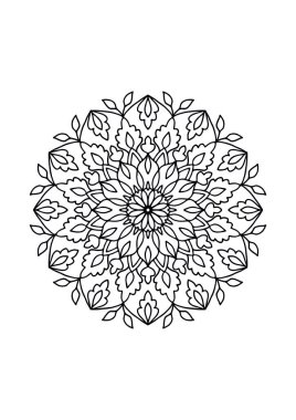 abstract geometric ornament. vector seamless floral pattern. round shape with mandala. hand drawn element.