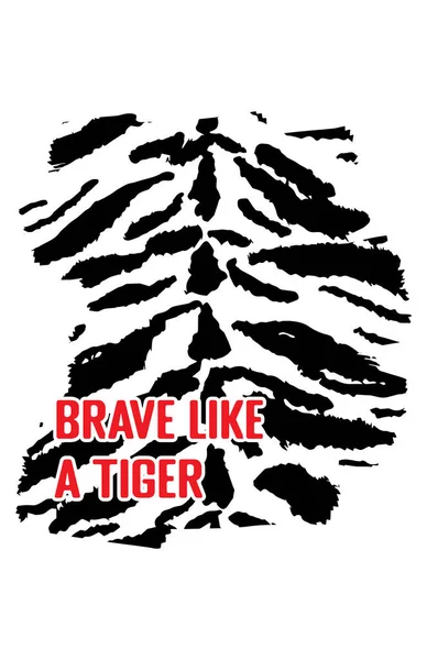 Rayas de tigre abstractas con letras, estampado exótico de piel de animal. — Vector de stock