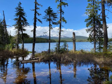 Dağlardaki güzel göl manzarası