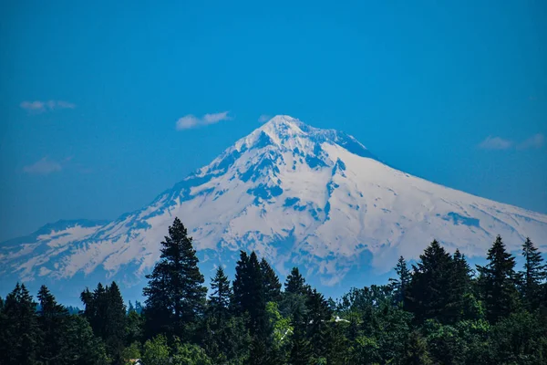 Oregonská Hora Modrou Oblohou — Stock fotografie