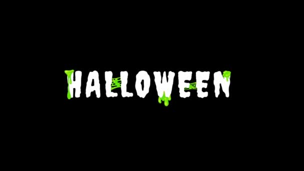 Animacja Halloween Szczęśliwego Halloween Trick Treat Dniu Października Przerażający Upiorny — Wideo stockowe