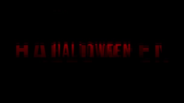 Halloween Animation Šťastný Halloween Trick Treat Října Strašidelné Strašidelné Horor — Stock video