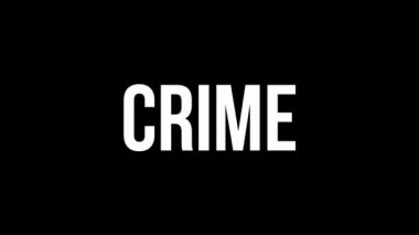 Üzerinde kırmızı çizgi olan bir suç kelimesi. Suçu durdurun. Artık suç yok.