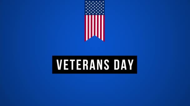 Día Los Veteranos Gracias Veteranos Por Servicio Honrando Todos Los — Vídeo de stock