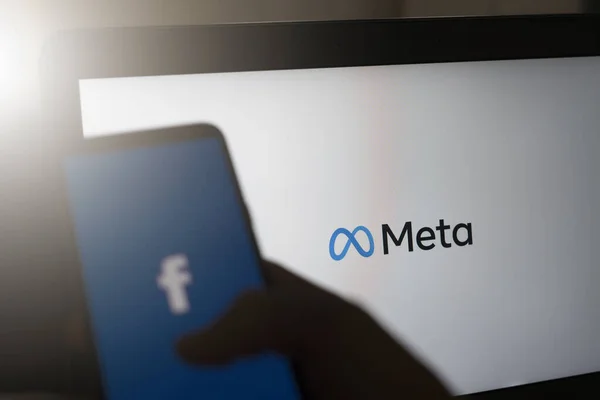 Califórnia Estados Unidos Out 2021 Meta Facebook Rebrand Concept Logotipo — Fotografia de Stock