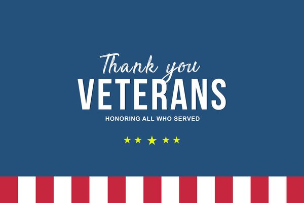 С Днем ветеранов. Спасибо вам, ветераны, за службу. Почитаю всех, кто служил. Элементы американского флага. Плакат, обои, фон