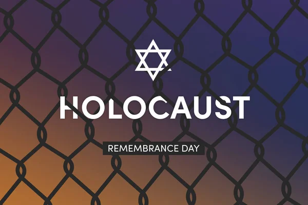 Εικόνα Της Ημέρας Μνήμης Του Ολοκαυτώματος Εβραϊκός Φράχτης Δραματικό Φόντο — Φωτογραφία Αρχείου