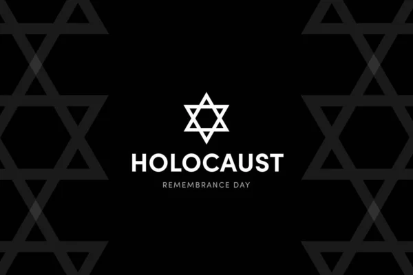 Εικόνα Της Παγκόσμιας Ημέρας Μνήμης Του Ολοκαυτώματος Εβραϊκό Αστέρι Μαύρο — Φωτογραφία Αρχείου