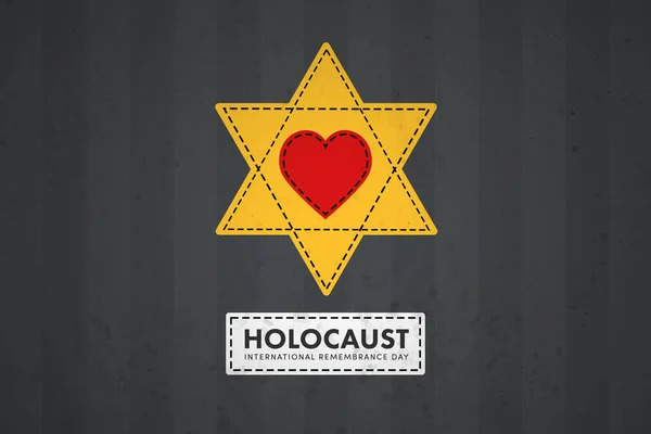 Εβραϊκό Αστέρι Ρίγες Στη Στολή Κρατουμένου Παγκόσμια Ημέρα Μνήμης Του — Φωτογραφία Αρχείου
