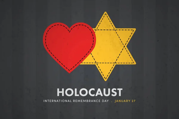 Internationale Holocaust Herdenkingsdag Joodse Ster Strepen Een Gewaad Herdenkingsdag Tweede — Stockfoto