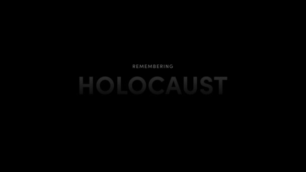 Germany Berlin Jan 2021 Remember Holocaust Memorial Illustration International Holocaust — Video Stock